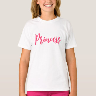 Trendy Princess Print T-shirt Design Pink