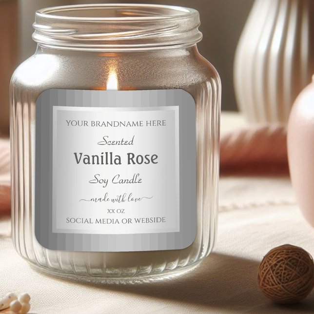 Trendy Product Packaging Labels Silver Grey Colour (Creator Uploaded)