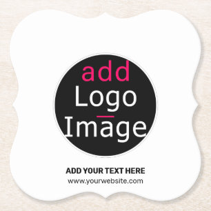 Trendy professional business customisable logo  paper coaster