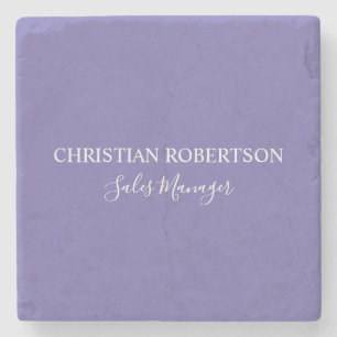Trendy Professional Chic Periwinkle Colour Modern Stone Coaster