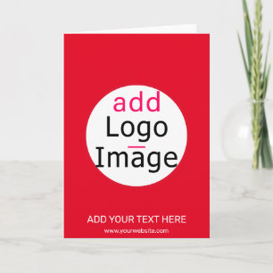 Trendy professional chic vivid red custom  card