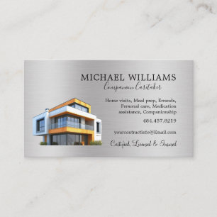 Trendy Professional House Caregiver Services Busin Business Card