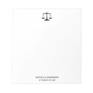 Trendy Professional Lawyer Attorney Notepad