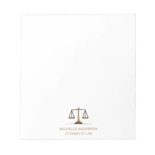 Trendy Professional Lawyer Attorney Notepad