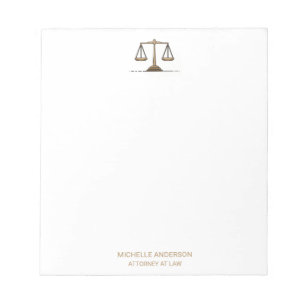 Trendy Professional Lawyer Attorney Notepad