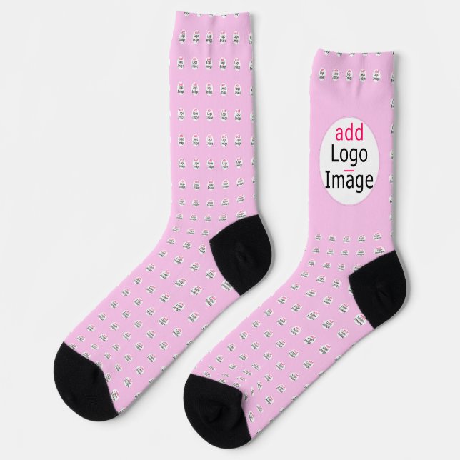Trendy Professional Modern Chic Customisable Pink Socks (Left)