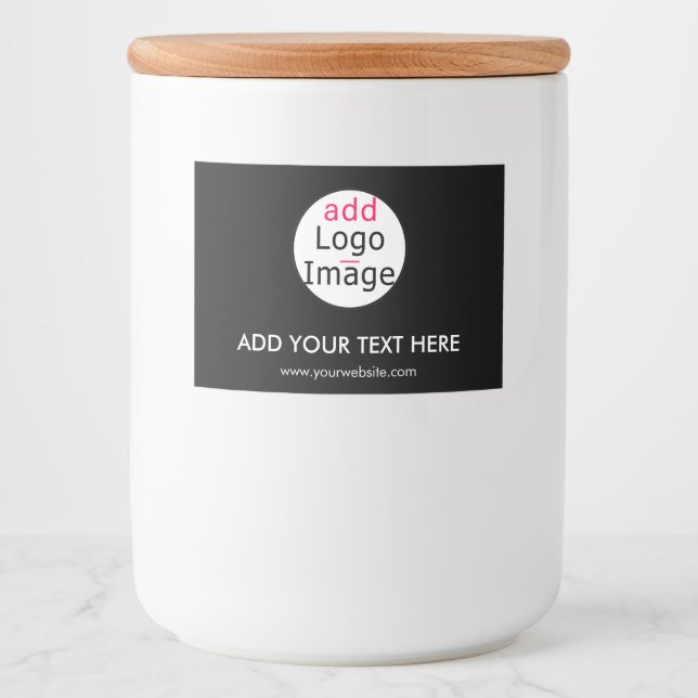 Trendy professional modern custom brand black  food label (Front)