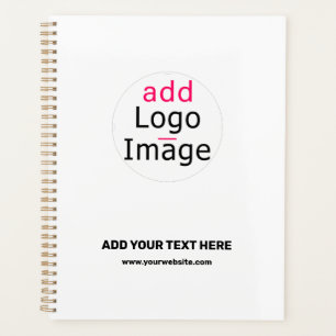 Trendy professional modern custom brand white planner