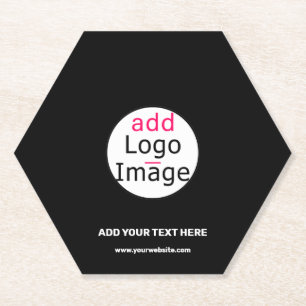 Trendy professional modern custom business brand paper coaster