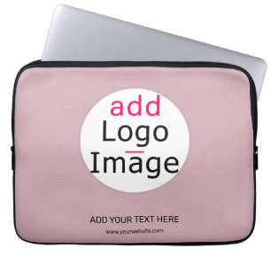 Trendy professional modern customisable dusty rose laptop sleeve