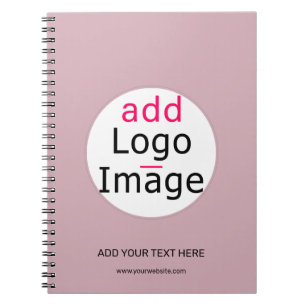 Trendy professional modern customisable dusty rose notebook