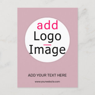 Trendy professional modern customisable dusty rose postcard