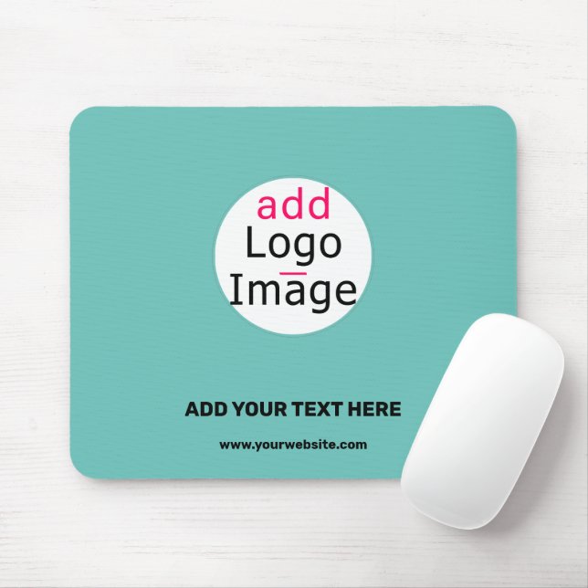 Trendy professional modern customisable fresh mint mouse pad (With Mouse)