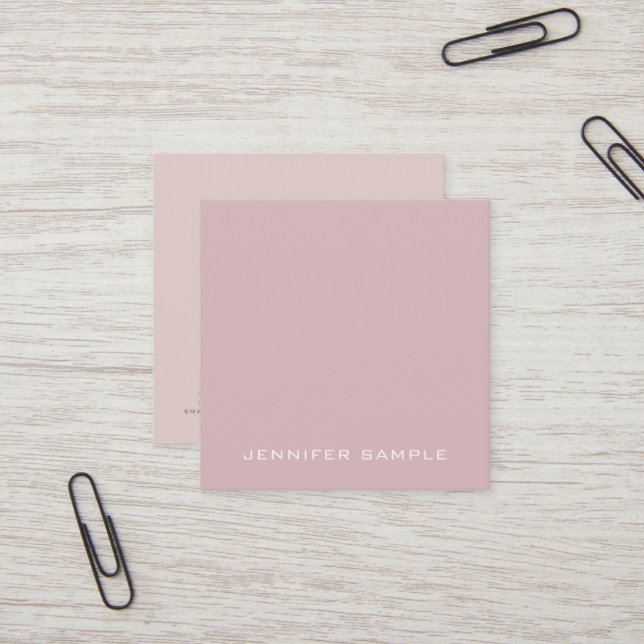 Trendy Professional Modern Premium Silk Luxury Square Business Card (Front/Back In Situ)