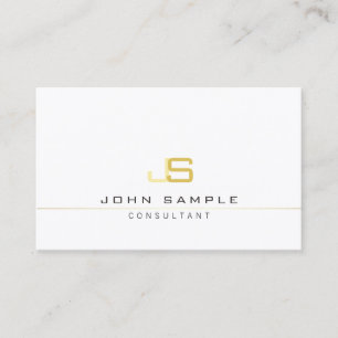 Trendy Professional Monogram Elegant Modern Business Card