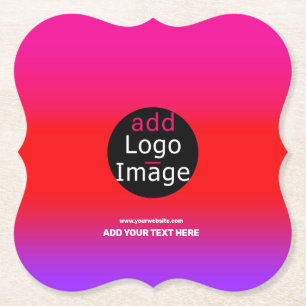 Trendy Professional Party Customisable Magenta Paper Coaster