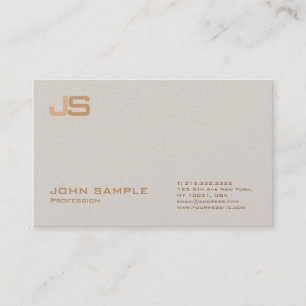 Trendy Professional Premium Pearl Finish Monogram Business Card