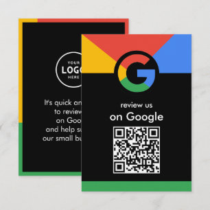 Trendy Professional Scan to Review Google QR Code Enclosure Card