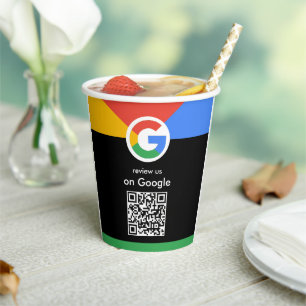 Trendy Professional Scan to Review Google QR Code Paper Cups