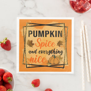 Trendy Pumpkin Spice Elegant Napkin