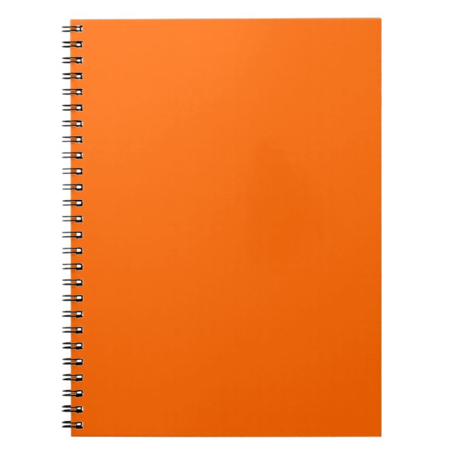 Trendy Pumpkin Spice Solid Colour | Elegant Notebook (Front)