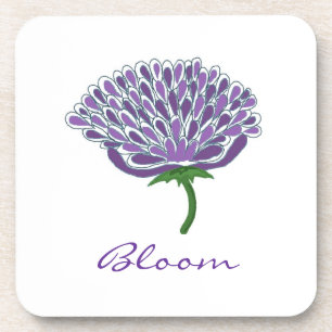 Trendy Purple Flower Coaster