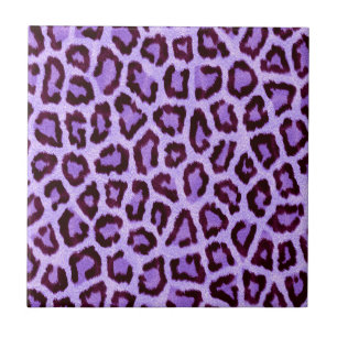 Trendy Purple Leopard Pattern Tile
