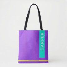Trendy Purple Personalised Name and Monogram