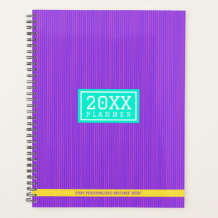 Trendy Purple Personalised Name & Monogram Planner