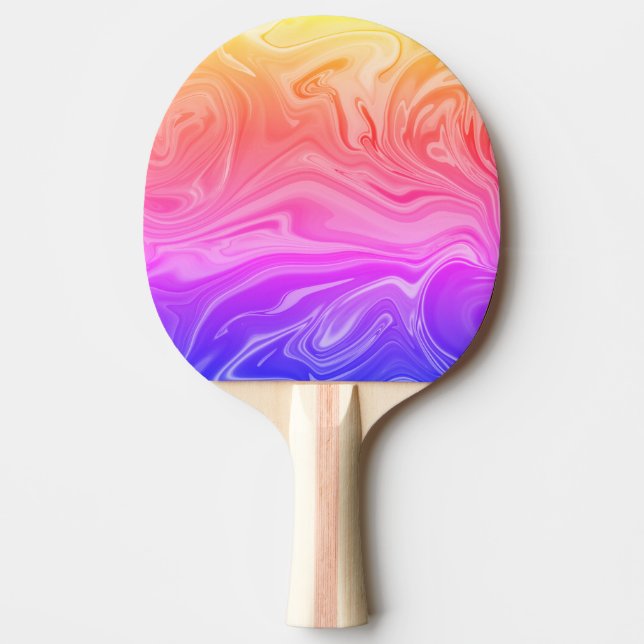 Trendy Purple Red Yellow Abstract   Ping Pong Paddle (Front)