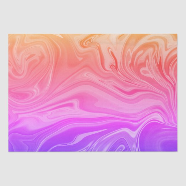 Trendy Purple Red Yellow Abstract   Tissue Paper (Front)