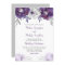 Trendy Purple Silver Floral wedding invite 3963