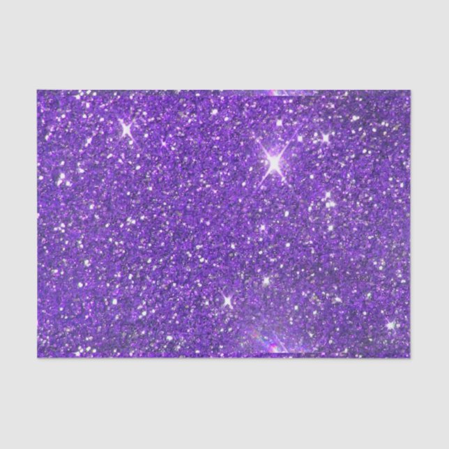 Trendy Purple Sparkling Glitter Glitz Tissue Paper (Front)