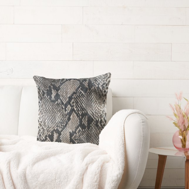 Trendy Python Snake Skin - Rich Elegant Fashion Cushion (Couch)