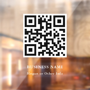 Trendy QR Code Business  Window Cling
