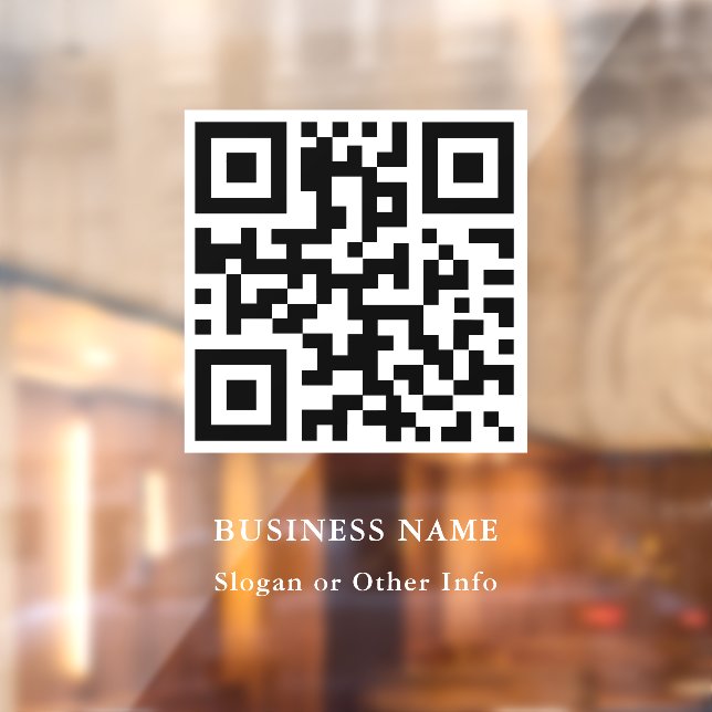Trendy QR Code Business  Window Cling (Sheet 2)