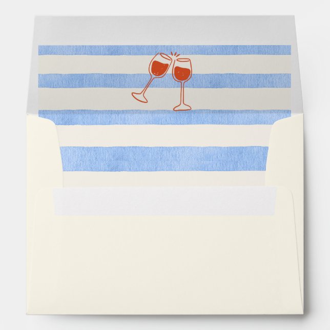 Trendy Quirky Hand Drawn Whimsical Envelope (Back (Bottom))