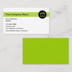 Trendy Real Estate Broker Business Cards