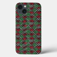 Trendy Red and Green Christmas Plaid Pattern