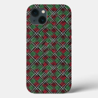 Trendy Red and Green Christmas Plaid Pattern