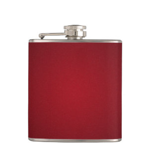 Trendy Red-Black Grainy Vignette Hip Flask
