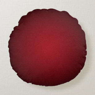 Trendy Red-Black Grainy Vignette Round Cushion