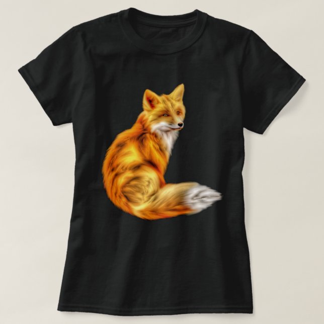 Trendy Red Fox T-Shirt (Design Front)