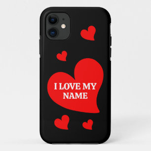 TRENDY RED HEART I LOVE MY ROMANTIC VALENTINE   Case-Mate iPhone CASE