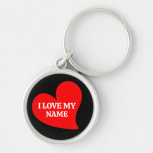 TRENDY RED HEART I LOVE MY ROMANTIC VALENTINE   KEY RING