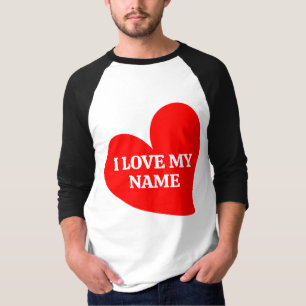 TRENDY RED HEART I LOVE MY ROMANTIC VALENTINE  T-S T-Shirt