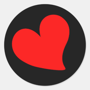 TRENDY RED HEART VALENTINES DAY CLASSIC ROUND STICKER
