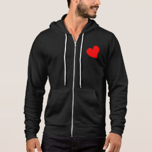 TRENDY RED HEART VALENTINES DAY HOODIE