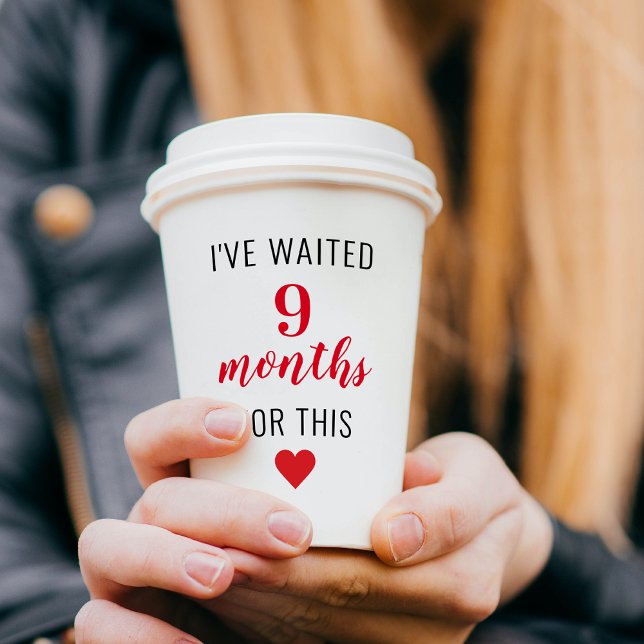 Trendy Red Post Pregnancy Funny Quote  Paper Cups (Creator Uploaded)