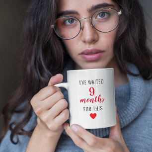 Trendy Red Post Pregnancy Funny Quote Two-Tone Coffee Mug